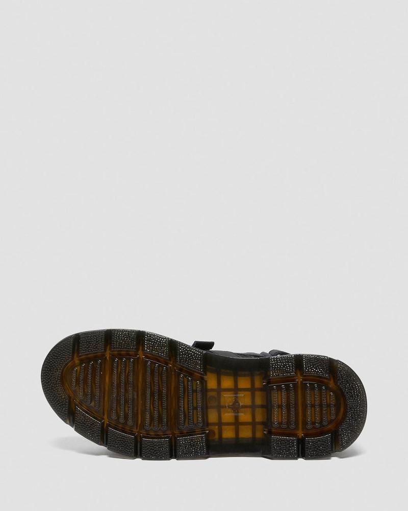 Sandalias Con Tiras Dr Martens Forster Webbing Hombre Negros | MX 169MQZ